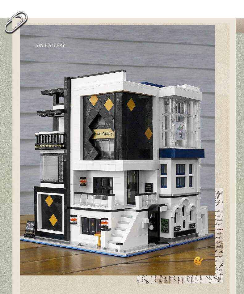 Mould King 16043 Art Gallery Showcase 3-Layer MOC Building Set | 3,536 PCS