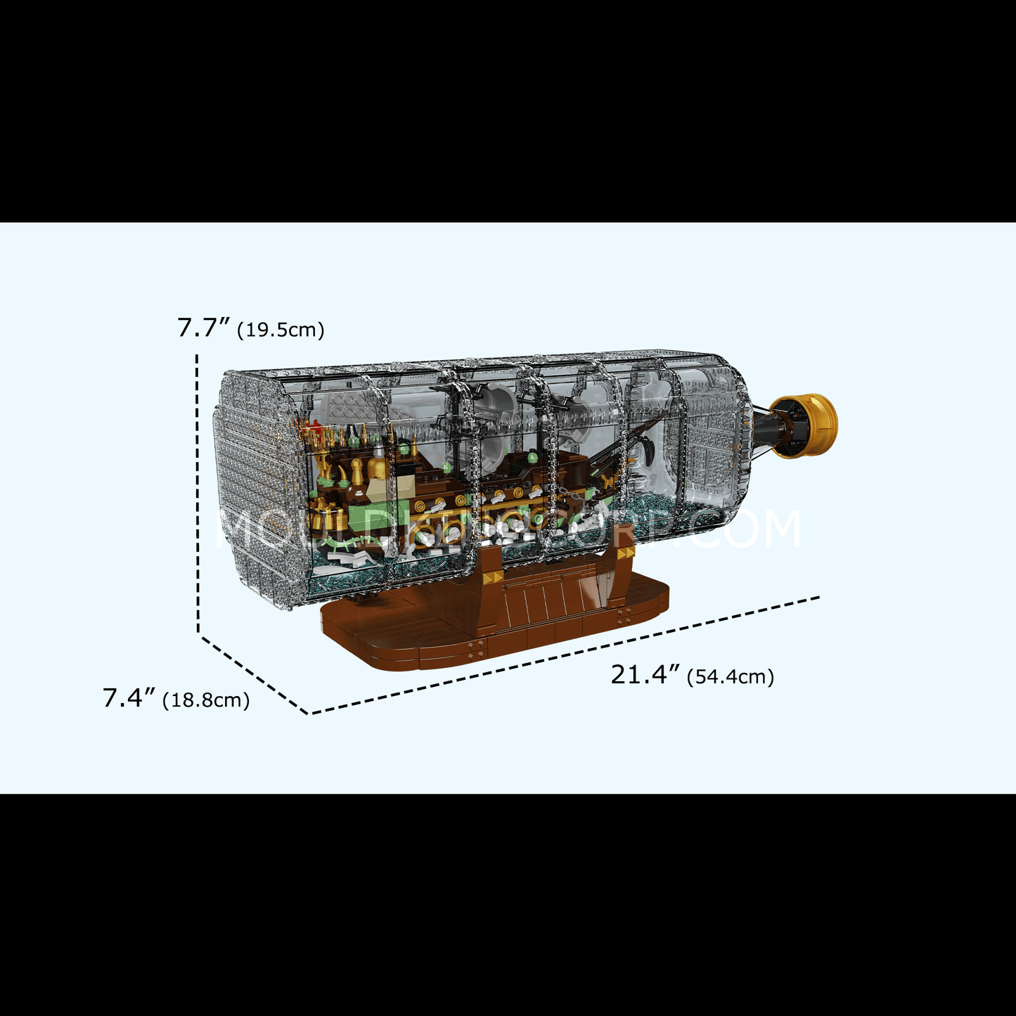Mould King 10067 Flying Dutchman Ship-In-a-Bottle Building Set | 2,499 PCS