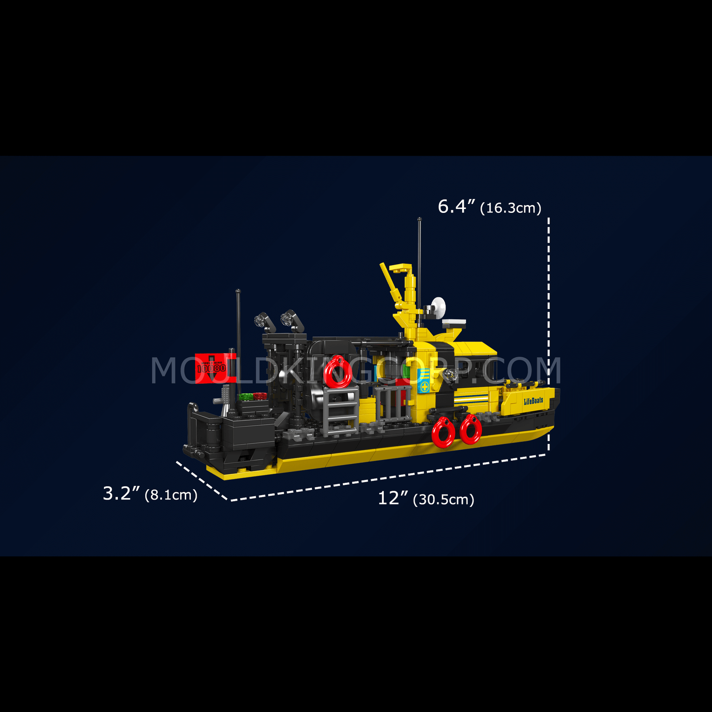 Mould King 10080 Norwegian Multi-functional Lifeboat Building Set | 462 Pcs