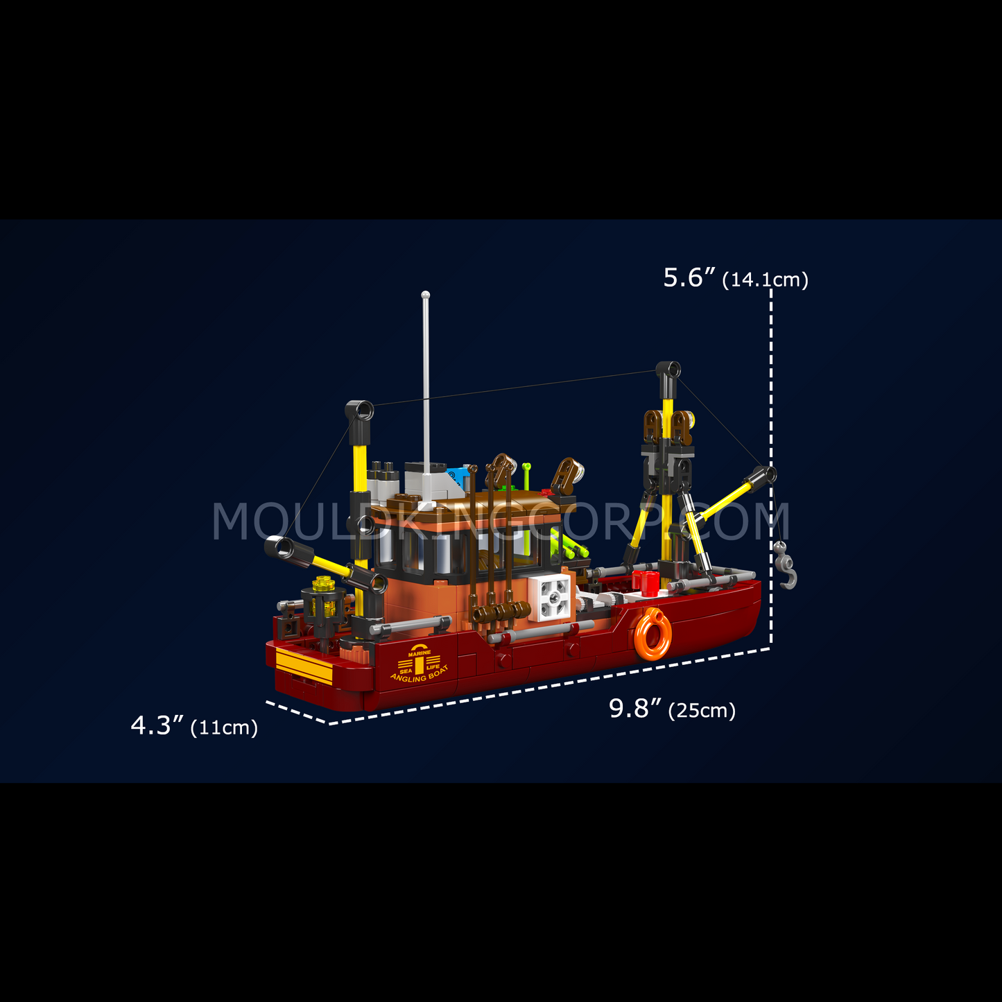 Mould King 10135 Angling Boat Building Set | 403 Pcs