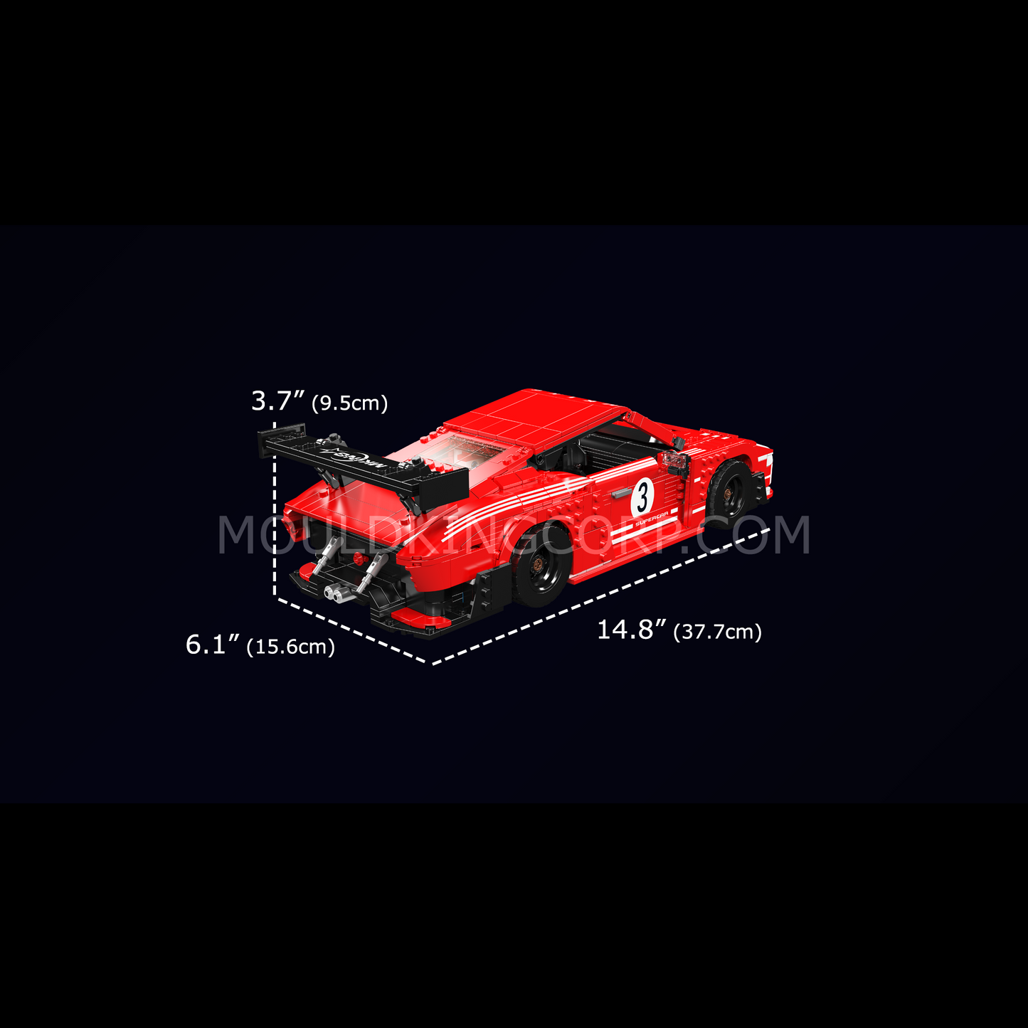 Mould King 10167 German 935 Endurance Racing Car Model Building Set | 1,717 Pcs