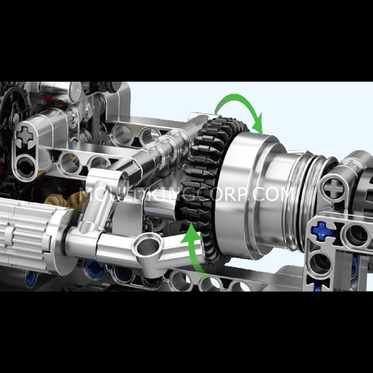 Mould King 10207 PAG Turbocharged V8 Engine Building Set | 761 Pcs