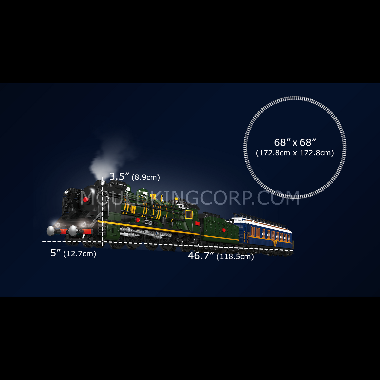 Mould King 12025 Orient Express SNCF 231 Steam Locomotives Building Set | 3,898 PCS