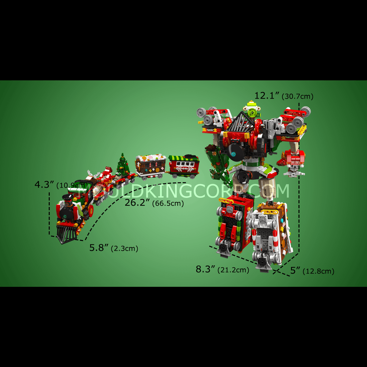 Mould King 12028 2in1 Transformer Christmas Train Building Set | 1,522 PCS