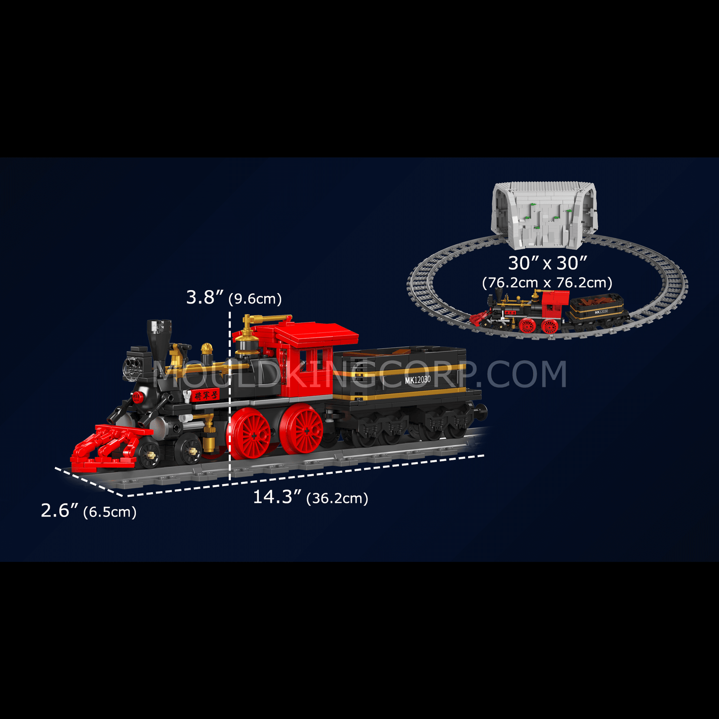 Mould King 12030 The General Locomotive Building Set | 977 Pcs