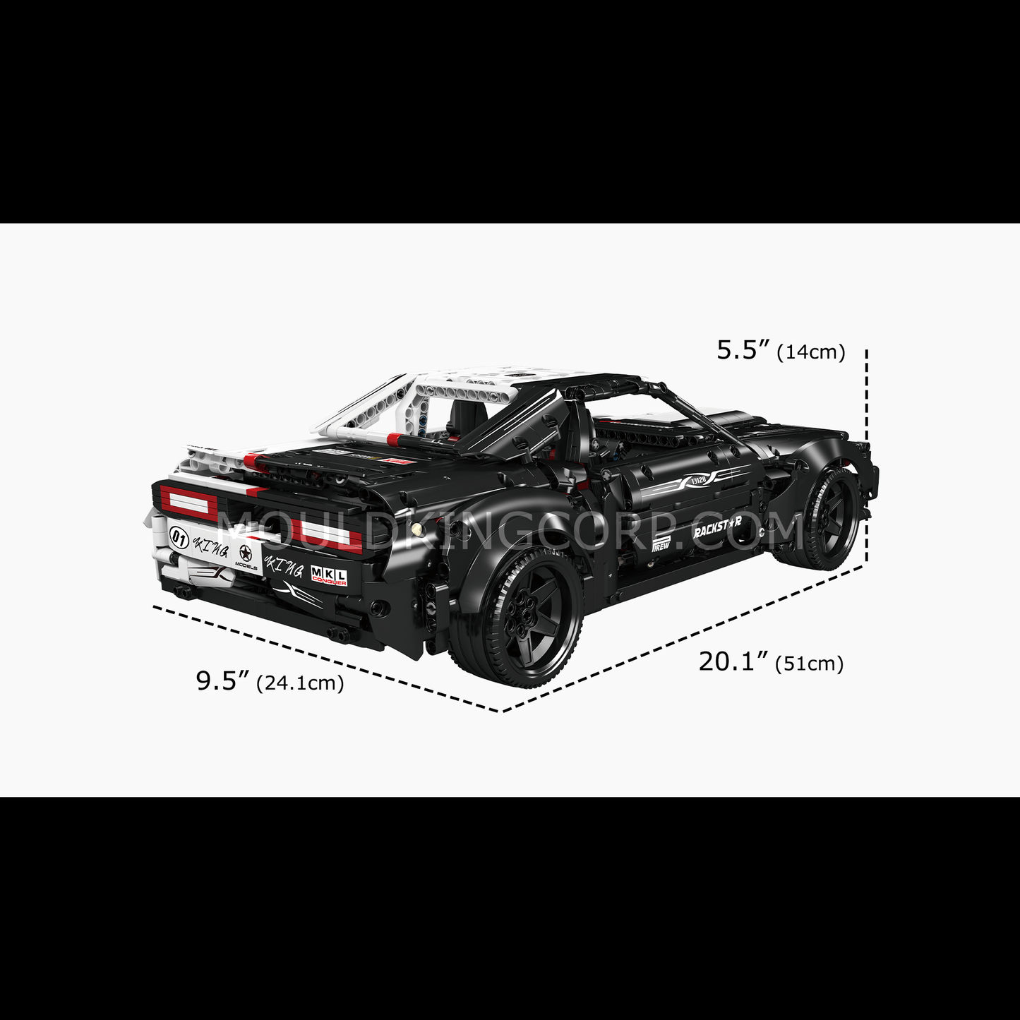 MOULD KING 13128 Remote Controlled Hellcat Muscle Car Building Set | 1678 PCS