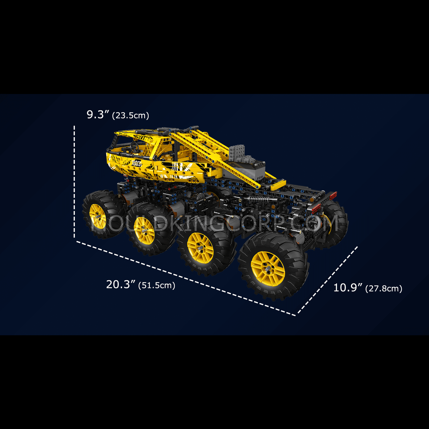 Mould King 18031 Remote Control Yellow Firefox Climb Car Building Set | 1,962 PCS
