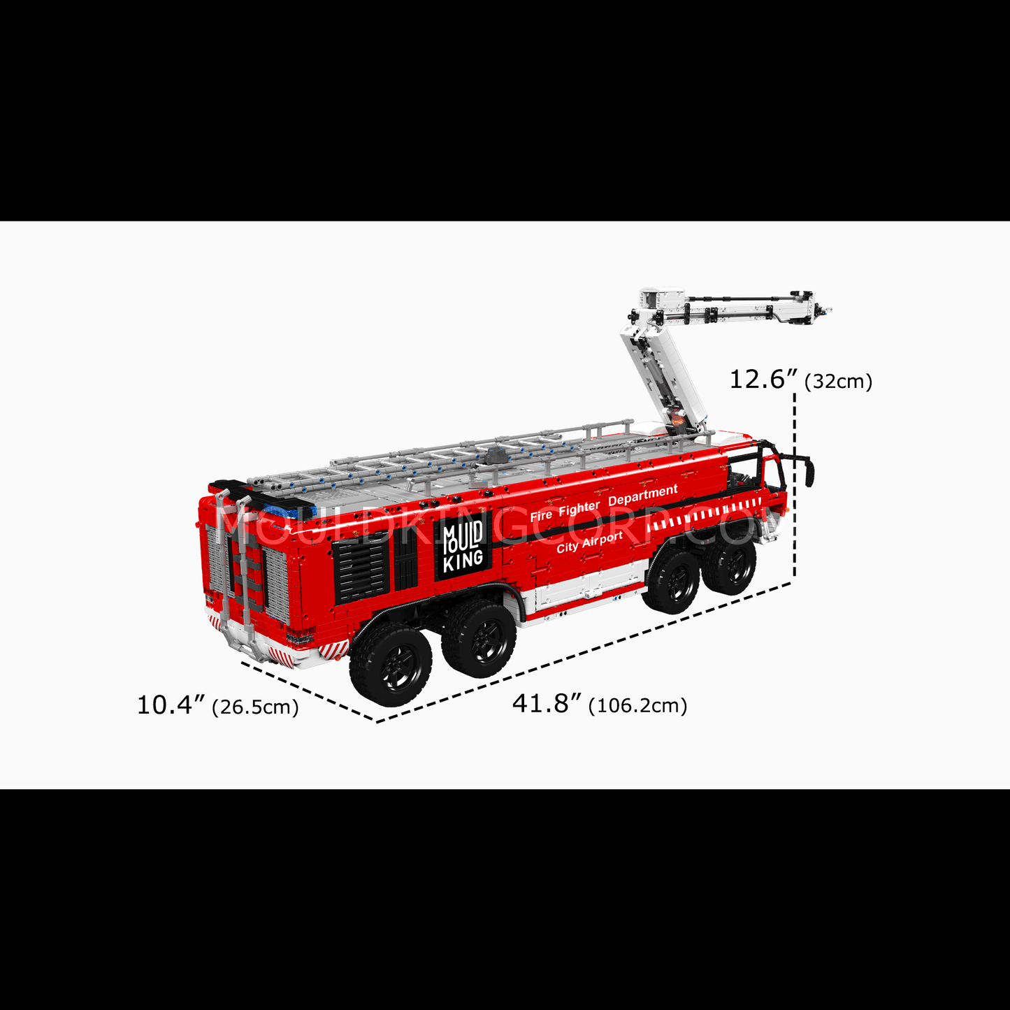 MOULD KING 19004S RC Pneumatic Airport Rescue Vehicle Building Set | 6,653 PCS