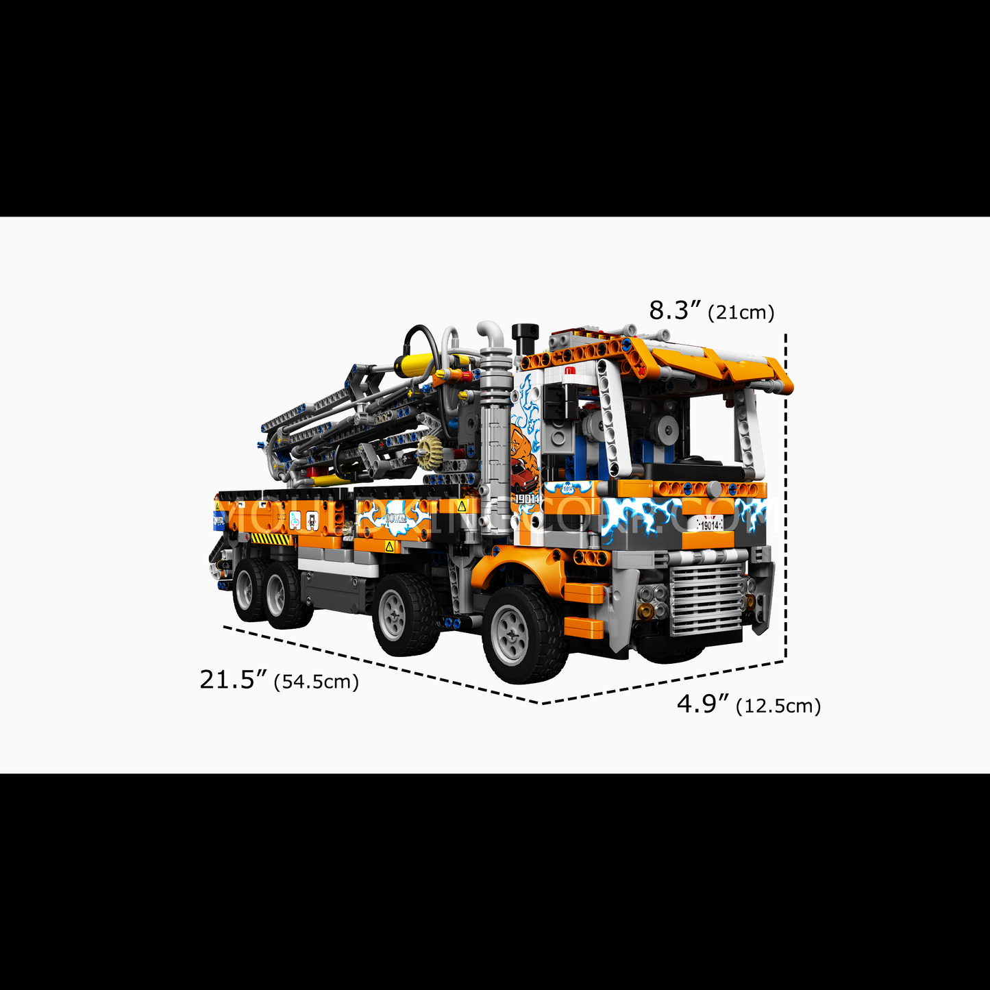 Mould King 19014 Pneumatic Concrete Pump Truck | 2,132 PCS
