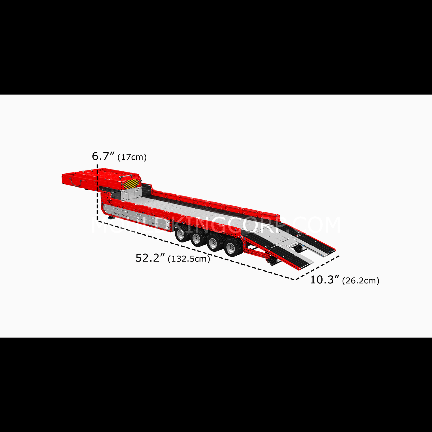 MOULD KING 19015T FH16 Pneumatic Tractor Trailer Building Set | 3,399 Pcs