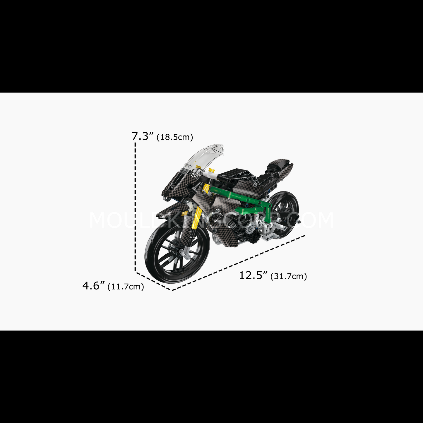 Mould King 23002 HZ-R Motorcycle Model Building Set | 656 Pcs