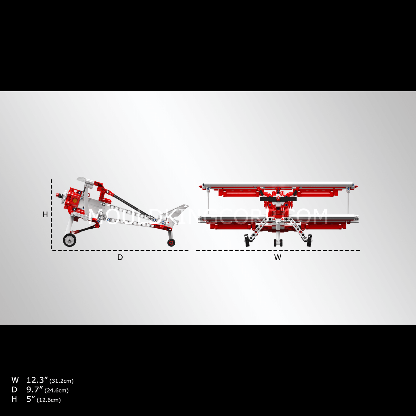 Mould King 24049 Red Ciplane Model Building Set | 300 Pcs