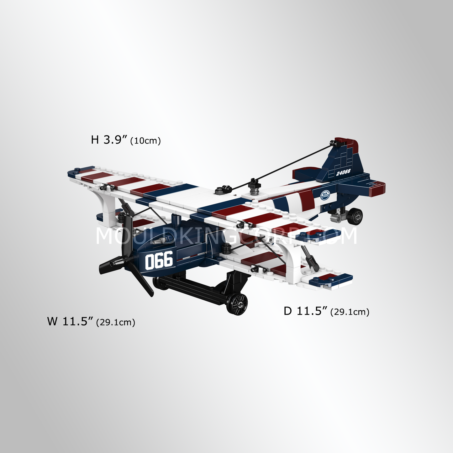 Mould King 24066 American Racing Biplane Building Set | 540 Pcs