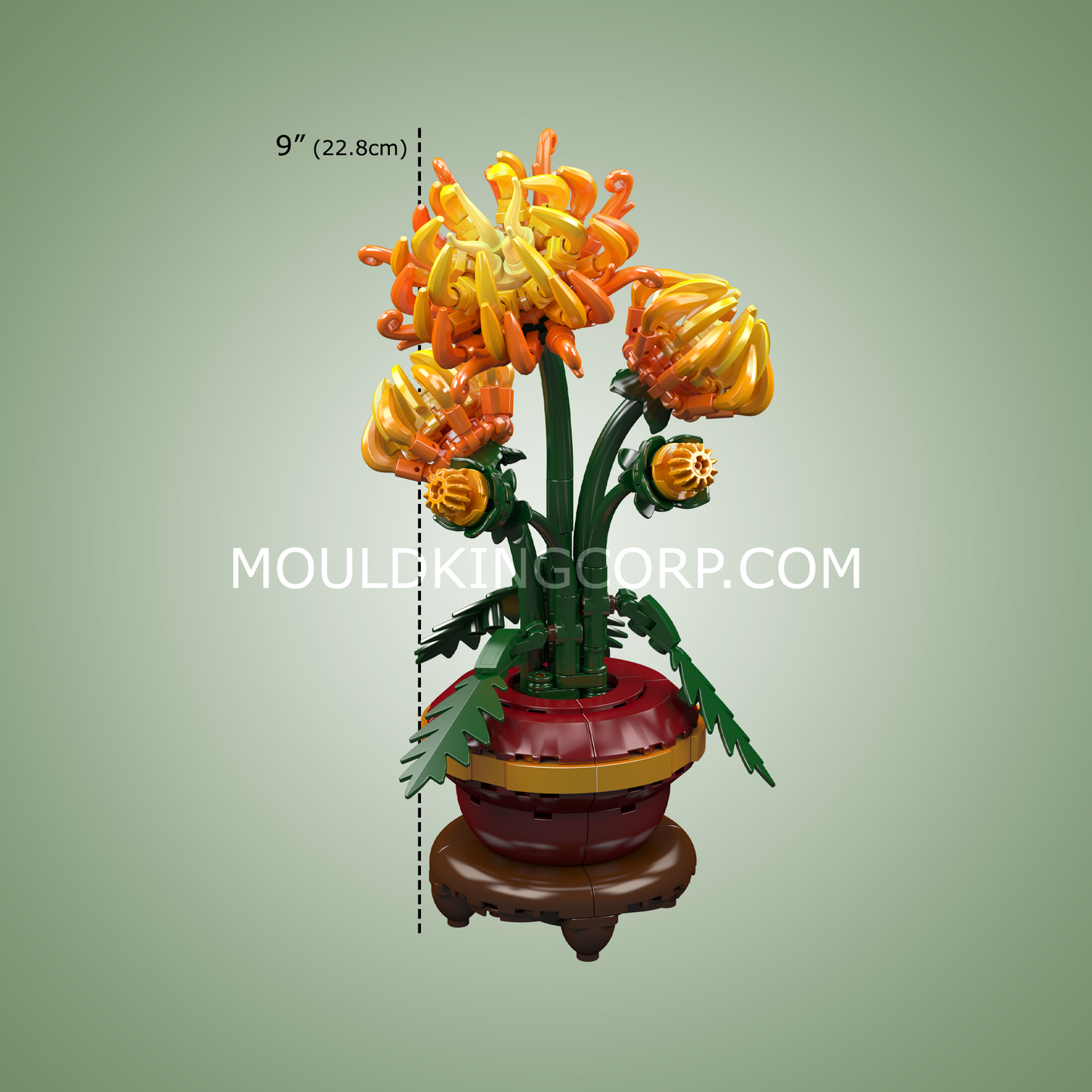 Mould King 24118 Chrysanthemum Potted Plant Building Block Set | 417 Pcs