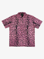 Cyber Punk Leopard Print Camp Collar Boxy Shirt