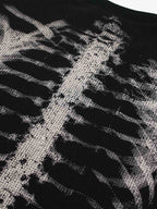 Skeleton Graphic Waffle Sweatshirt - 2495