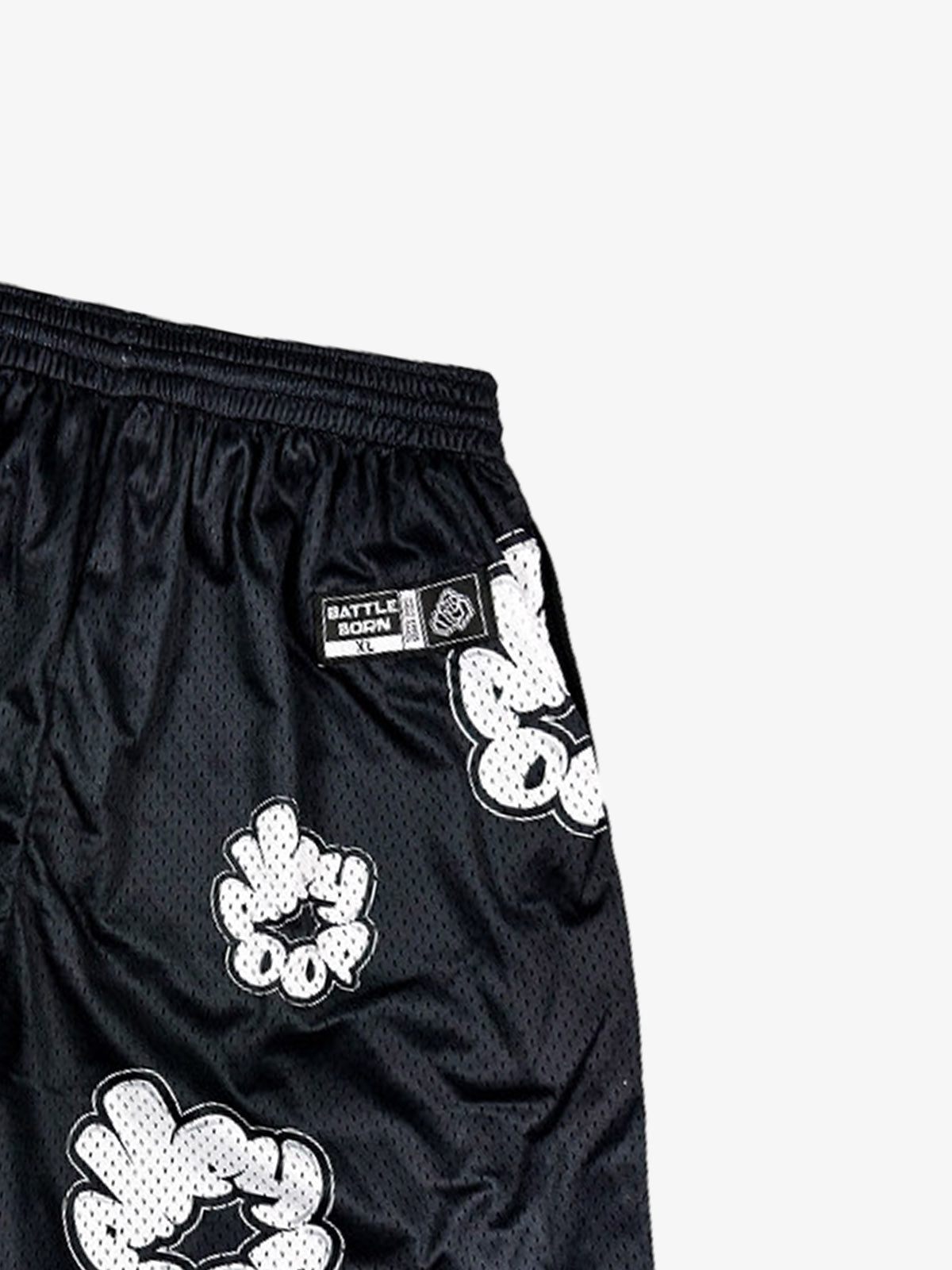 Abstract Letter Graphic Athletic Shorts