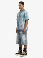 Porcelain Floral Camp Collar Boxy Shirt