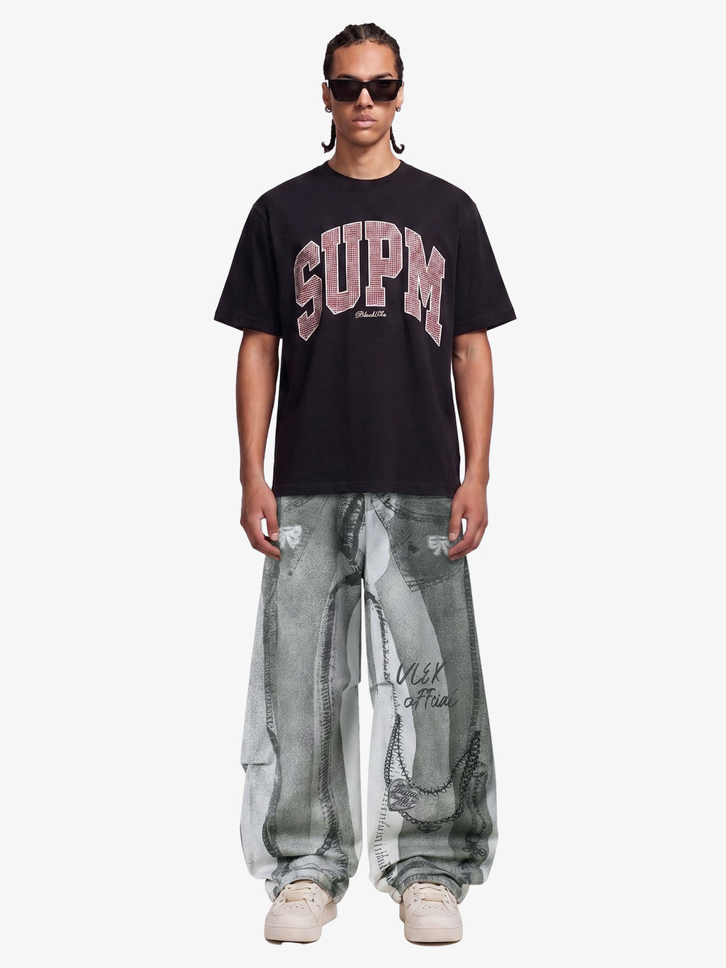 Vintage Illusion Graphic Ultra-Baggy Jeans