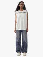 Studded Tribal Sleeveless T-Shirt