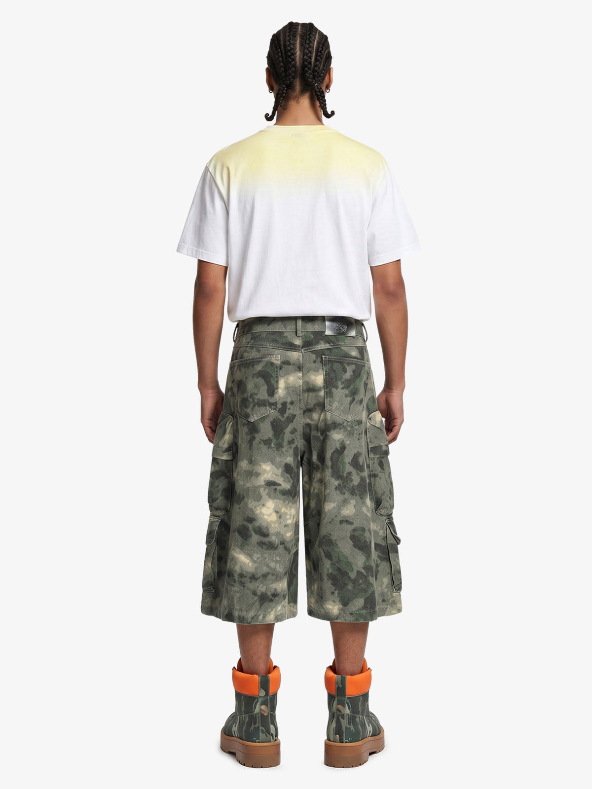 Camo-Print Baggy Cargo Jorts