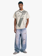 Supermade Trompe L'oeil Halftone Jersey Graphic T-Shirt