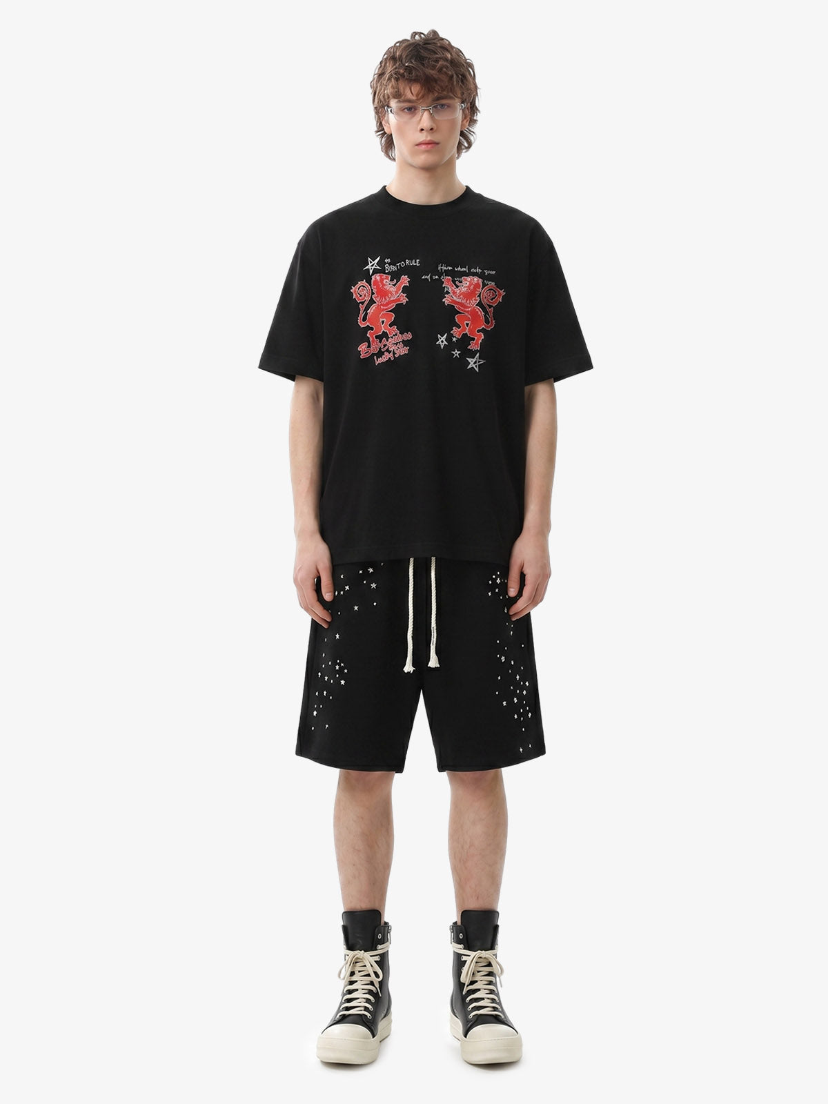 Studded Jersey Sweat Shorts - 2630