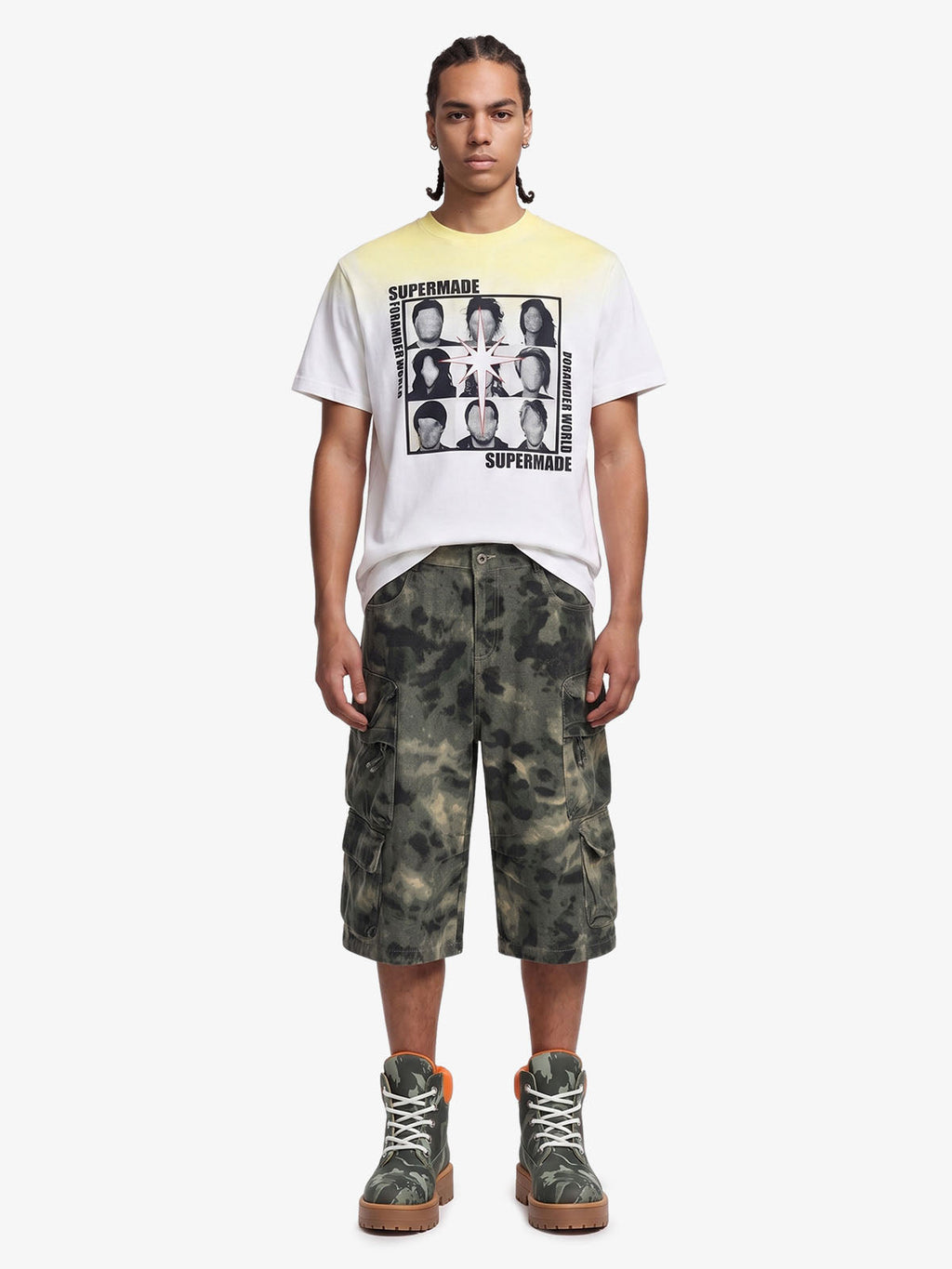 Camo-Print Baggy Cargo Jorts