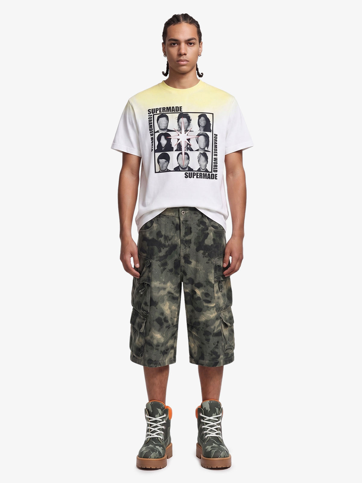 Camo-Print Baggy Cargo Jorts