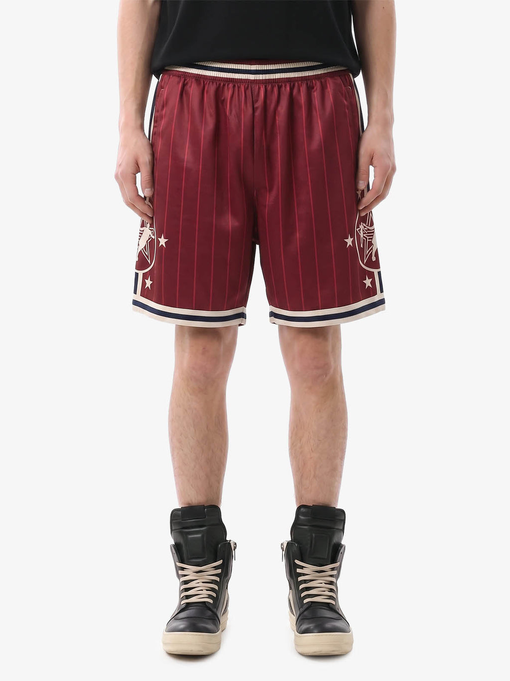Star Crest Striped Soccer Shorts