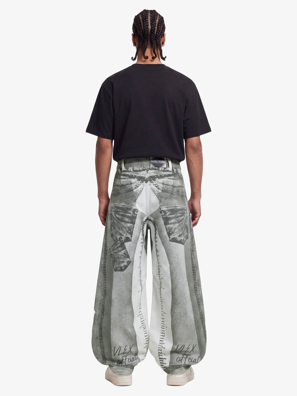 Vintage Illusion Graphic Ultra-Baggy Jeans