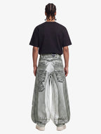 Vintage Illusion Graphic Ultra-Baggy Jeans