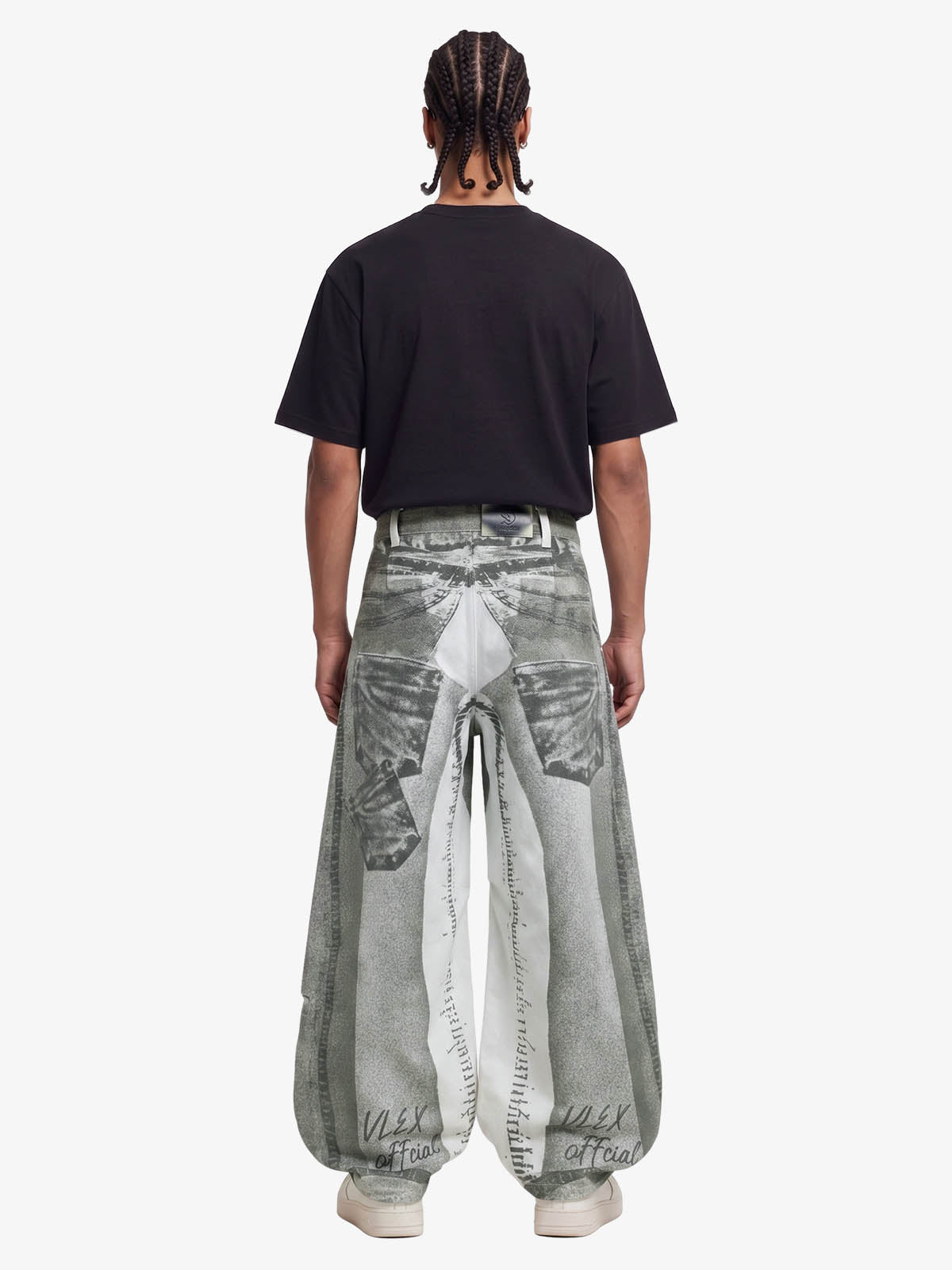Vintage Illusion Graphic Ultra-Baggy Jeans