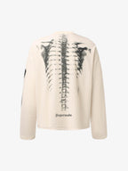 Skeleton Graphic Waffle Sweatshirt - 2495