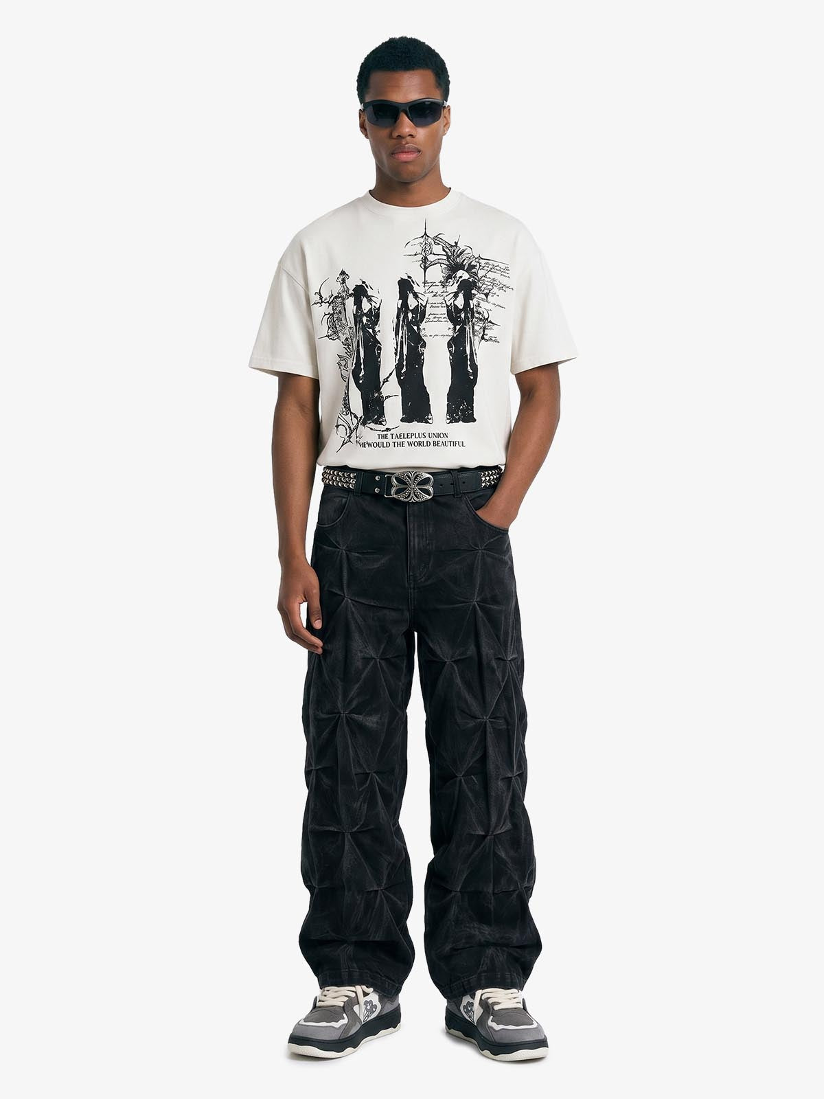 Gothic Statuette Cotton Jersey T-Shirt