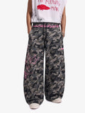 Y2K Camo Pink Print Barrel Sweatpants