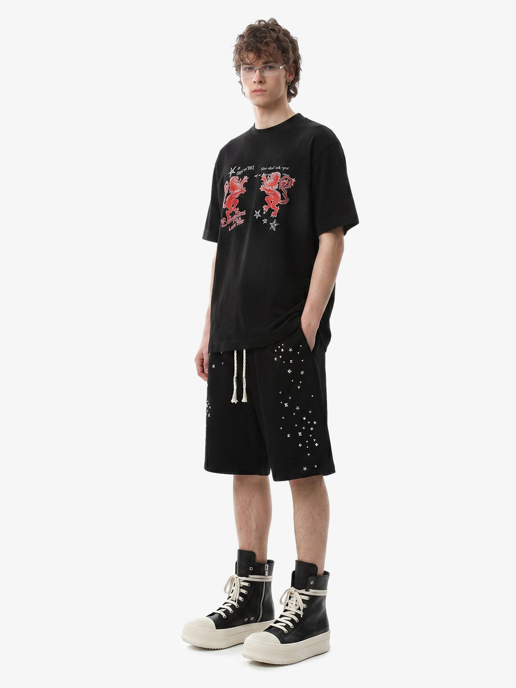 Studded Jersey Sweat Shorts - 2630