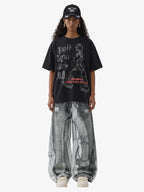Vintage Illusion Graphic Ultra-Baggy Jeans