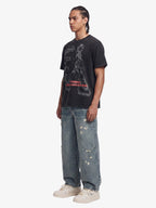 Cyber Portrait Graphic Oversized T-Shirt