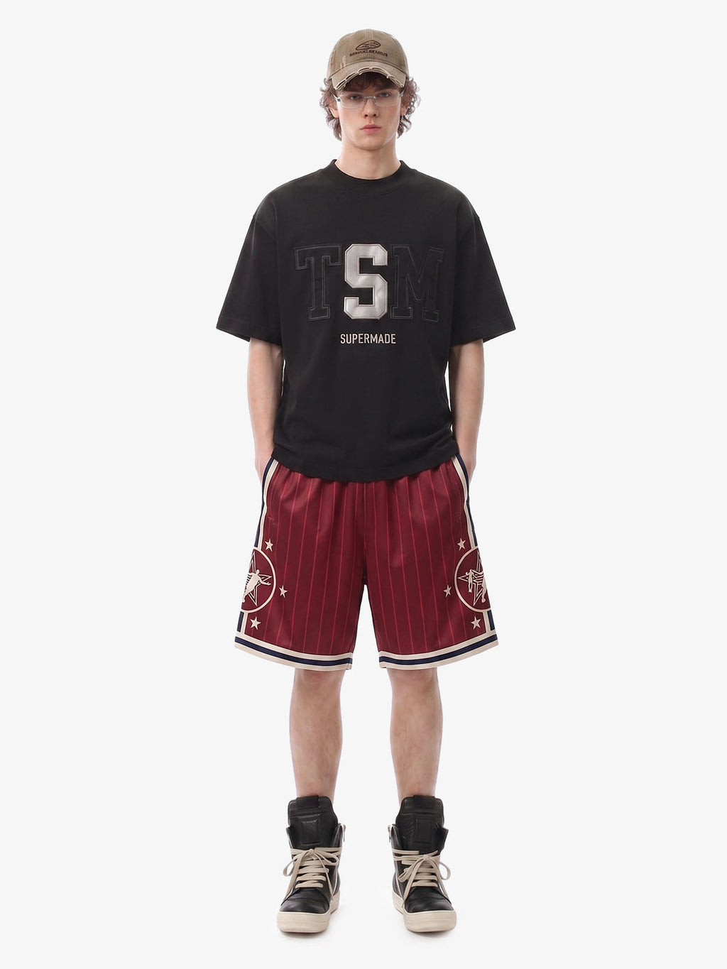 Star Crest Striped Soccer Shorts