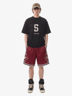 Star Crest Striped Soccer Shorts