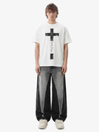 Distressed Cross Graphic T-Shirt