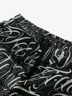 Black & White Graphic Lounge Shorts