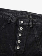 High Street Functional Structured Design Tie-Dye Baggy Jeans