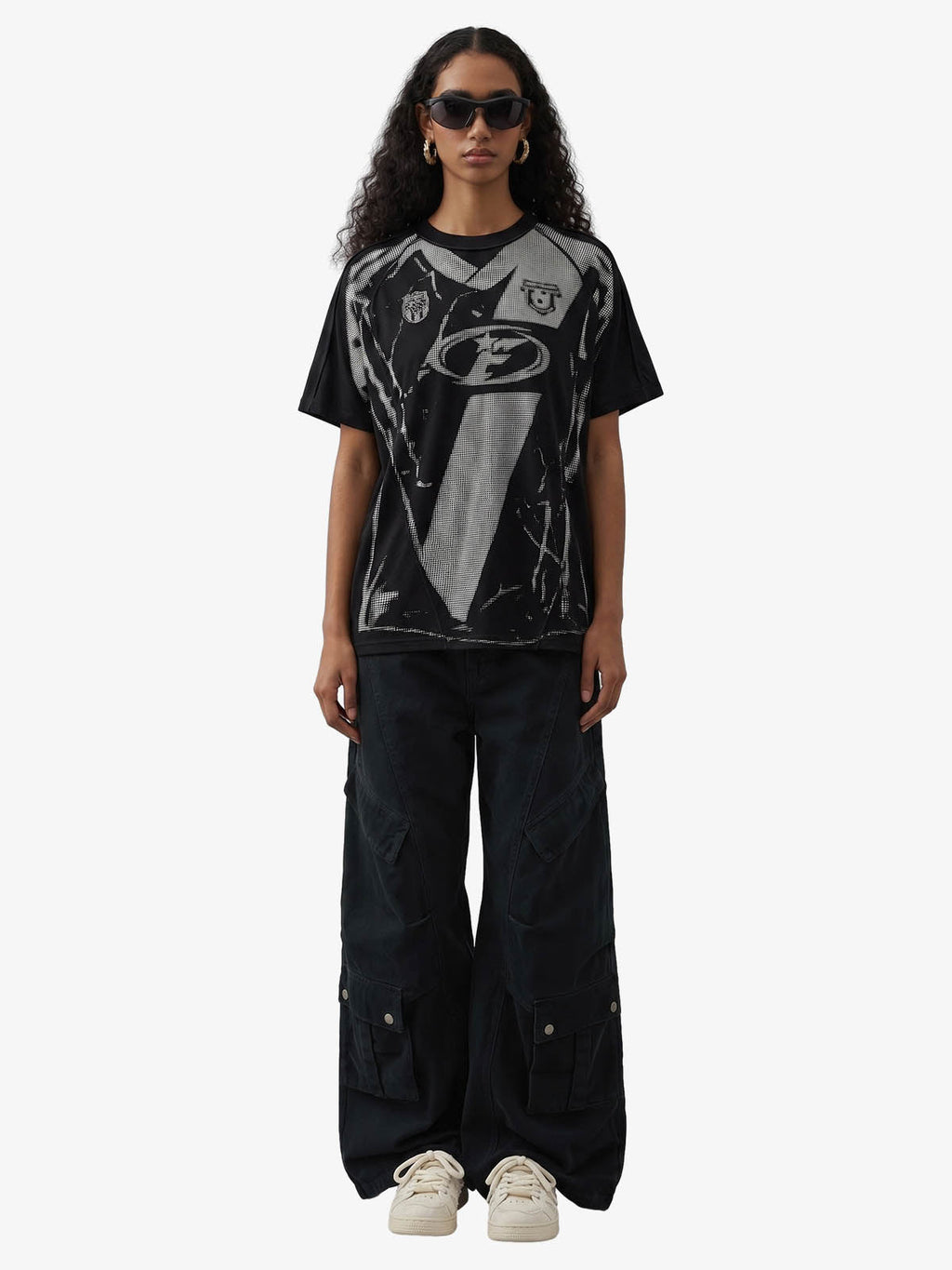 Supermade Trompe L'oeil Halftone Jersey Graphic T-Shirt