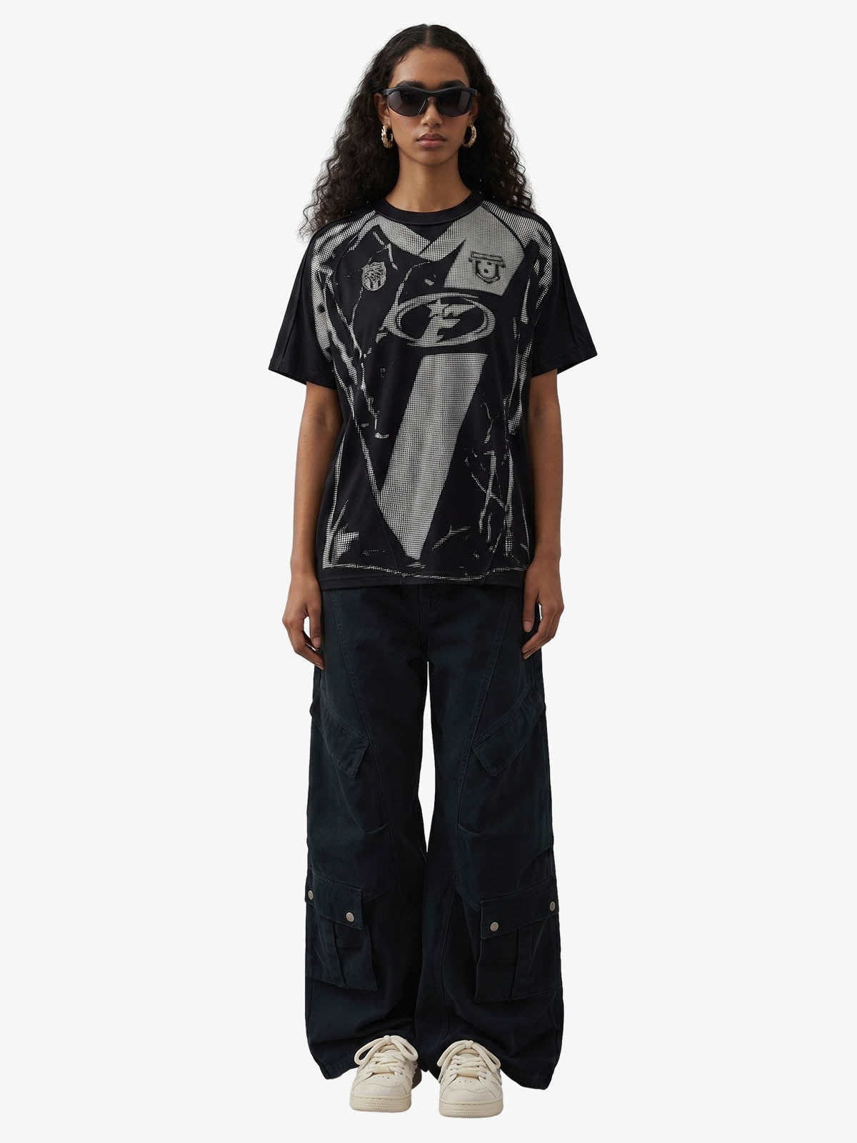Supermade Trompe L'oeil Halftone Jersey Graphic T-Shirt