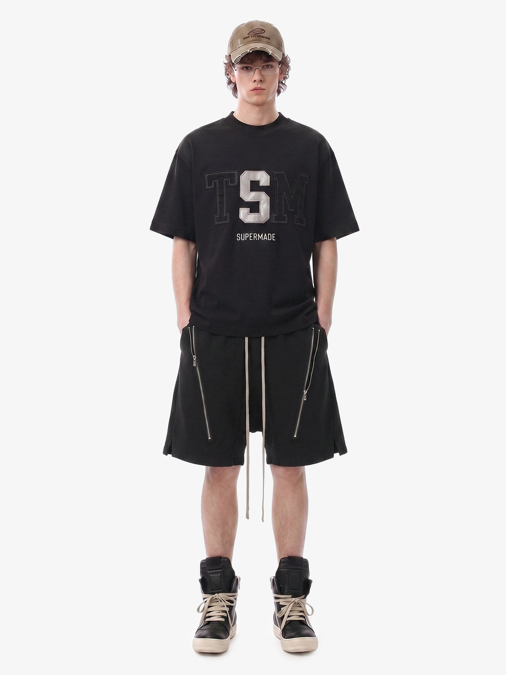 Retro Functional Zipper Slit Jort