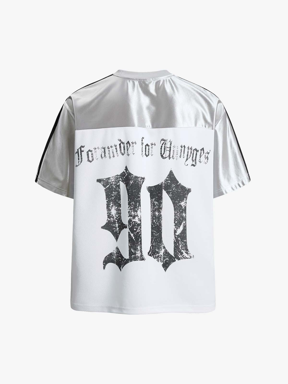 Supermade Gothic Chrome Mixed-Media Retro Jersey
