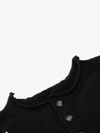 Graphic Floral Knit Henley T-Shirt