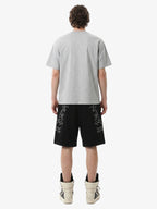 Rhinestone Graphic Knit Shorts